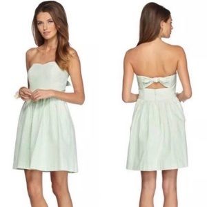 Lily Pulitzer Strapless Richelle Striped Seersucker Sundress in Green size 2